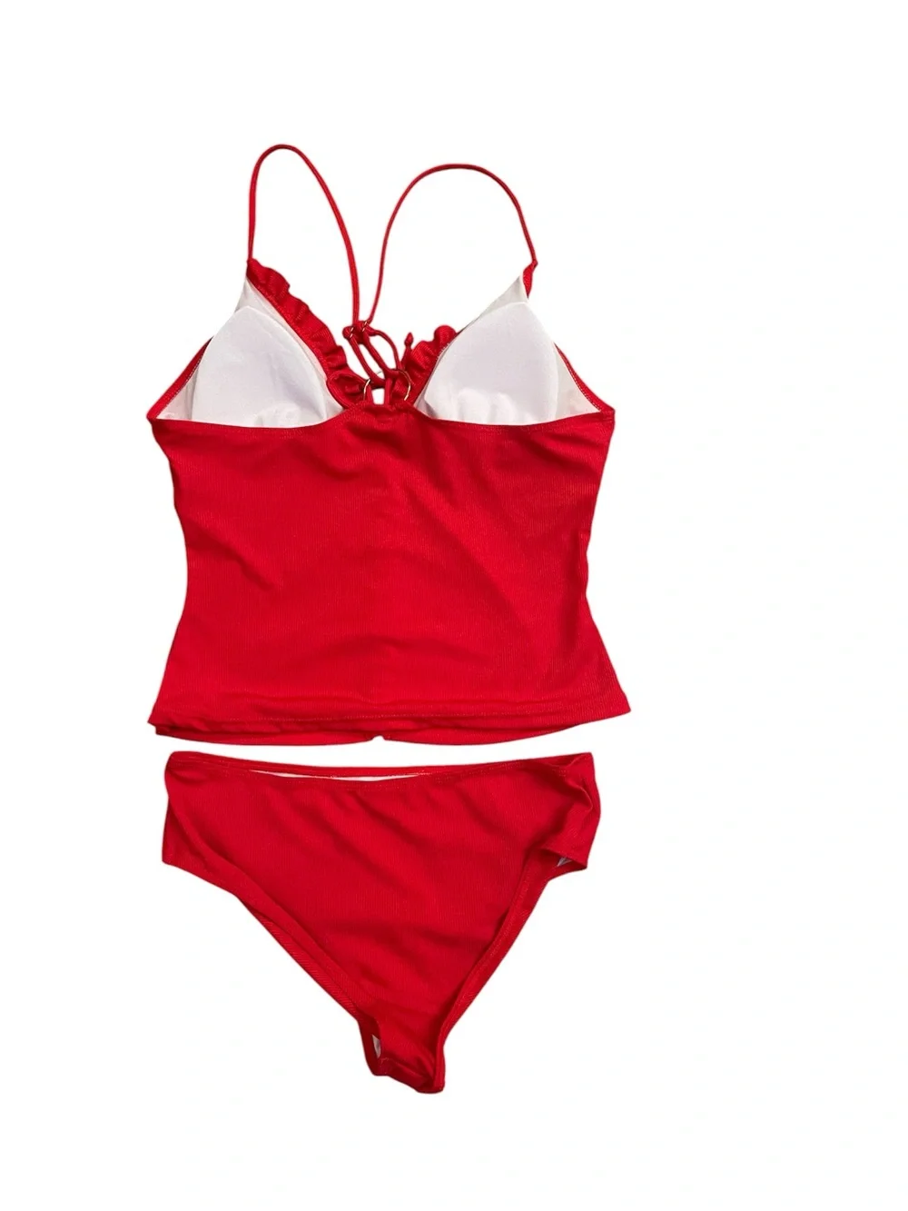 Red Two-Piece Tankini Set - Picture 2 of 4